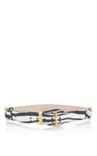 Roberto Cavalli Zebra Printed Calfskin Hip Belt