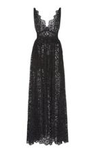 Elie Saab Embroidered Poplin Dress