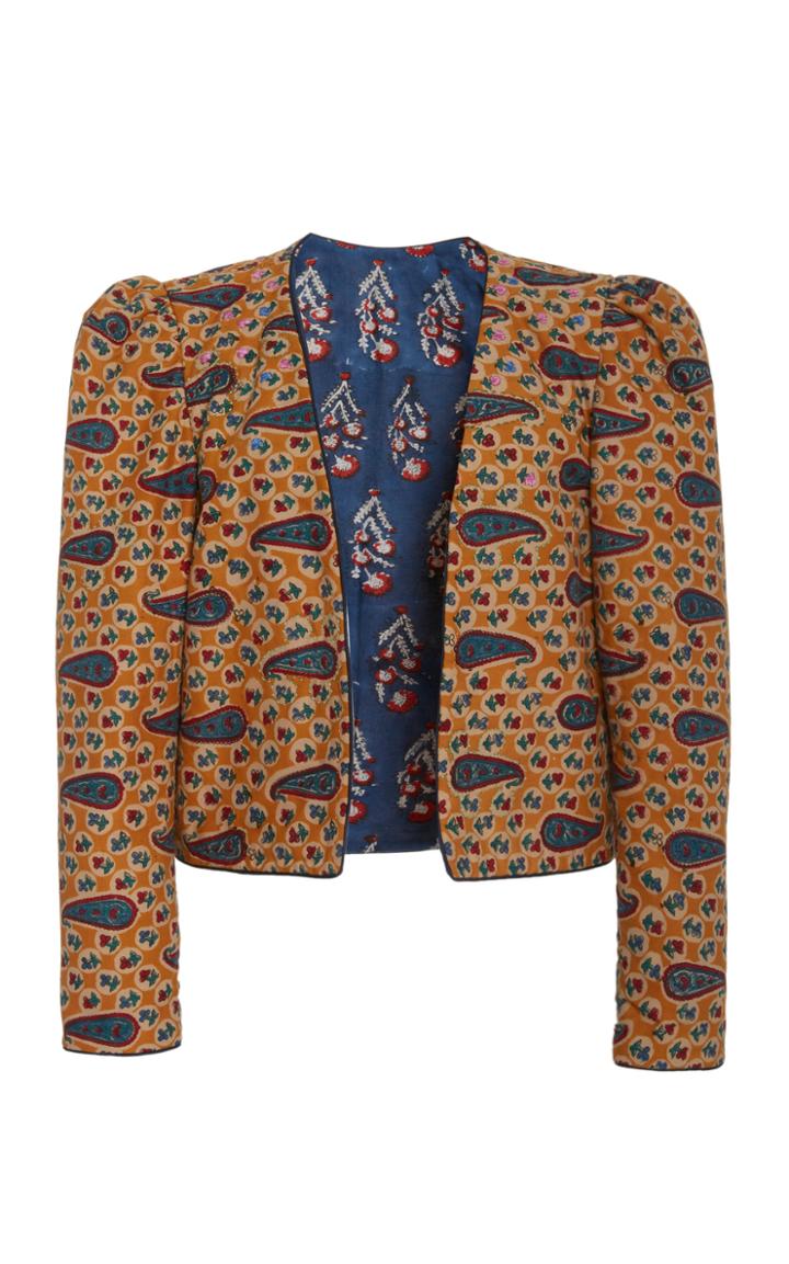 Moda Operandi Alix Of Bohemia Saffron Embroidered Cotton Jacket