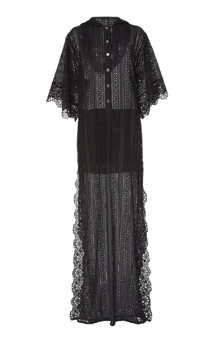 Elie Saab Embroidered Poplin Caftan