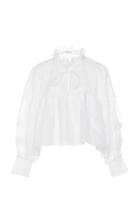 White Story Elkie Cotton Cropped Top