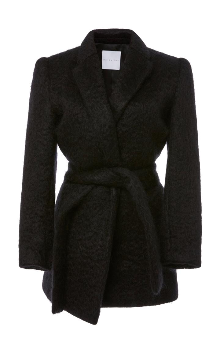 Markarian Anubis Black Mohair Coat