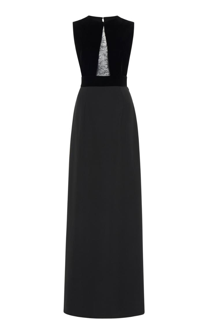 Givenchy Lace-paneled Satin Gown