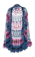 Anna Sui James Coviello For Anna Sui Rainbow Crochet Sweater
