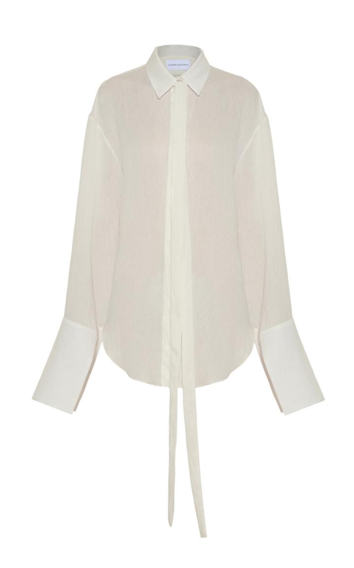 Moda Operandi Aleksandre Akhalkatsishvili High-low Pussybow Blouse Size: Xs