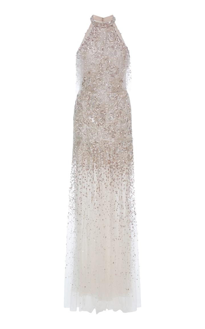 Elie Saab Degrade Bead Embroidered Gown