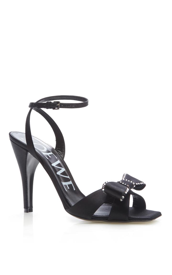 Loewe Bow Sandals With Ankle Strap