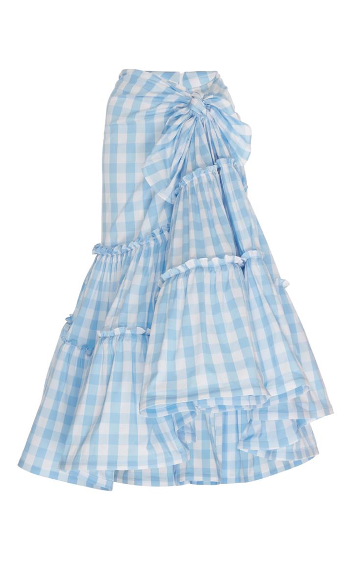 Moda Operandi Leal Daccarett Ita Gingham Cotton Skirt Size: 0