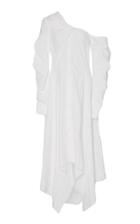 Jonathan Simkhai One-shoulder Cotton-poplin Shirt Dress