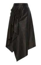 Nour Hammour Sally Asymmetrical Leather Skirt