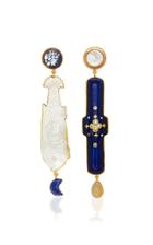 Grainne Morton Antique Enamel And Fish Drop Earrings