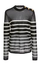 Balmain Sheer Striped Sweater