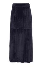 Gabriela Hearst Wesley Pleated Suede Skirt