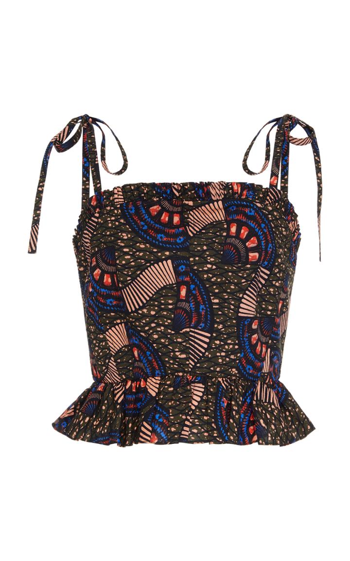 Ulla Johnson Filipa Smocked Cotton Tank