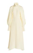 Moda Operandi Victoria Beckham Double-faced Crepe Draped-sleeve Silk Shirt Dress