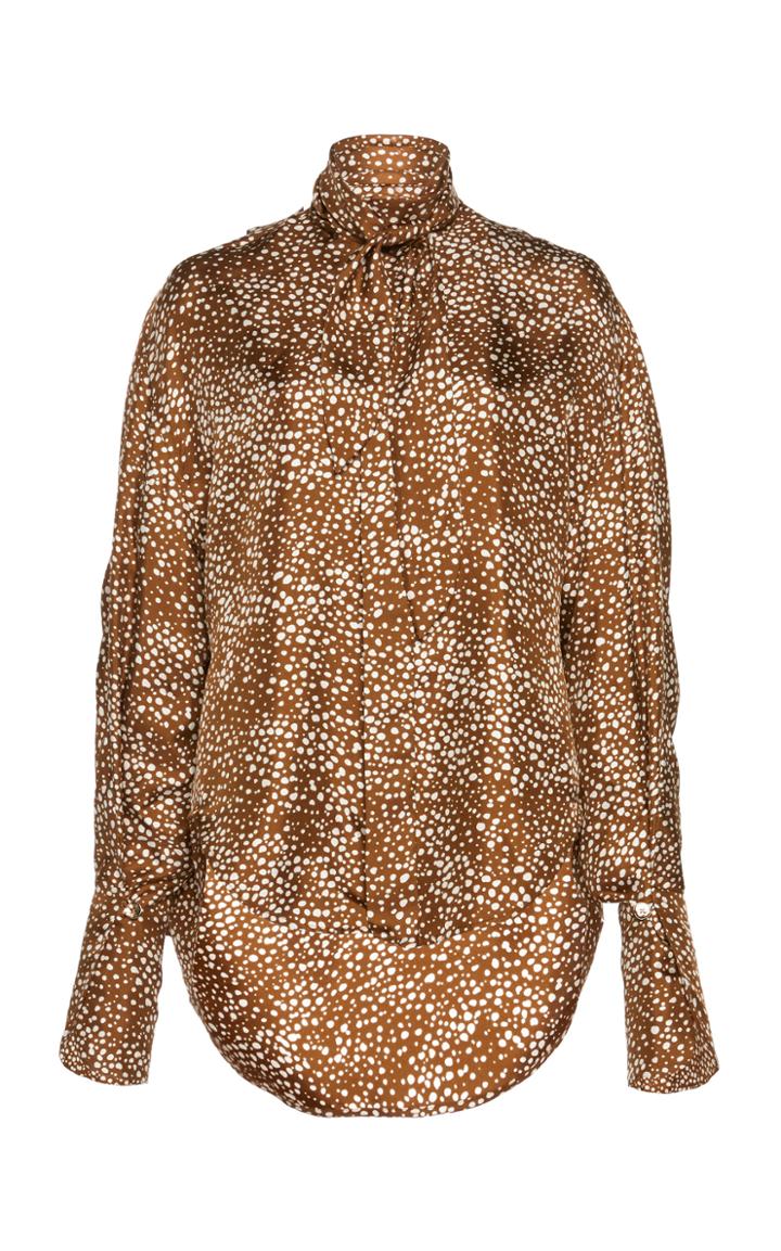 Petar Petrov Carmen Printed Silk-satin Blouse