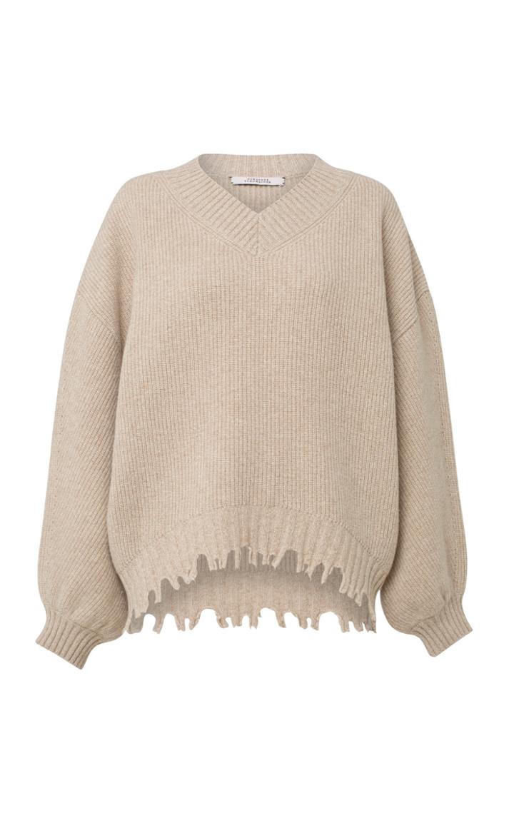 Dorothee Schumacher Fringe Vitality Destroyed Wool-cashmere Sweater
