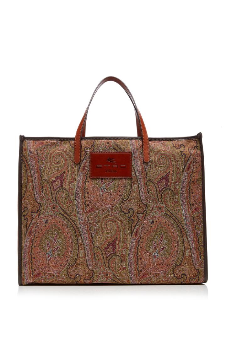 Etro Globetrotter Paisley Printed Shopping Bag
