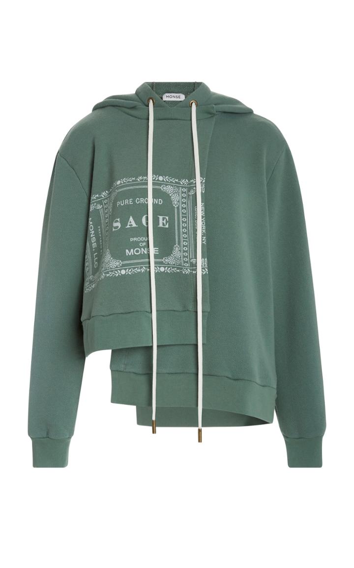 Monse Deconstructed Printed Cotton-blend Hoodie