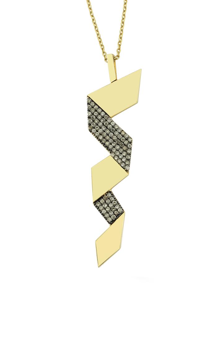 Tullia Zig Zag 14k Gold And Diamond Necklace
