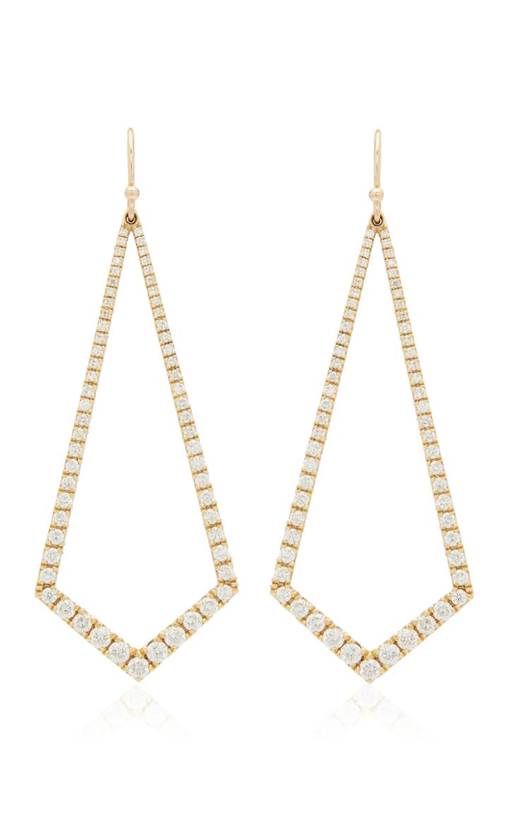 Moda Operandi Lizzie Mandler Kite Chandelier Earrings With White Diamonds