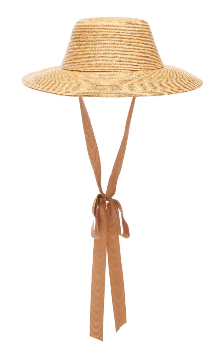 Gigi Burris Aloha Grosgrain-trimmed Straw Hat Size: S