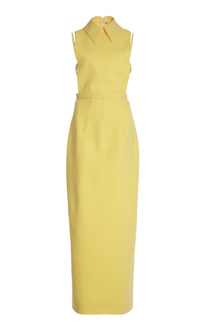 Moda Operandi Emilia Wickstead Miles Sleeveless Wool Dress