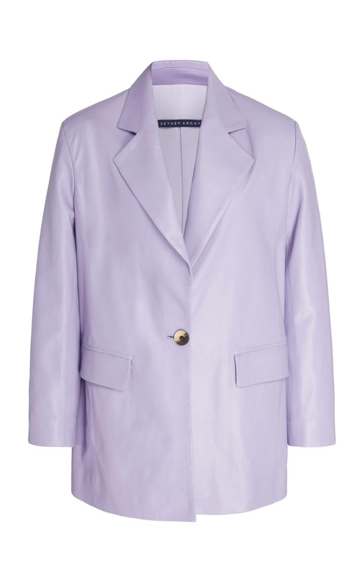 Zeynep Aray Boyfriend Leather Jacket Size: 0