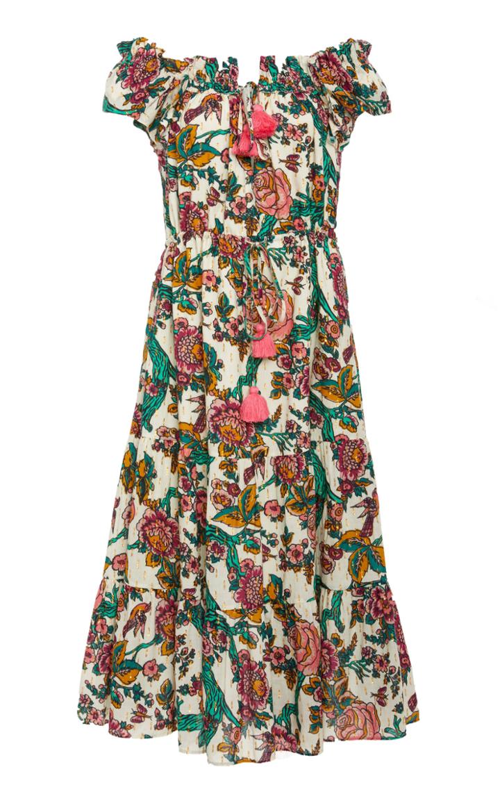 Figue Gianna Printed Cotton-blend Midi Dress