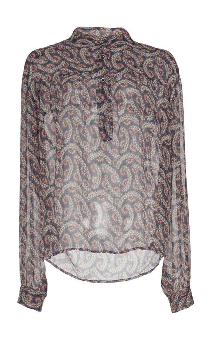 Isabel Marant Toile Emana Printed Chiffon Silk Top
