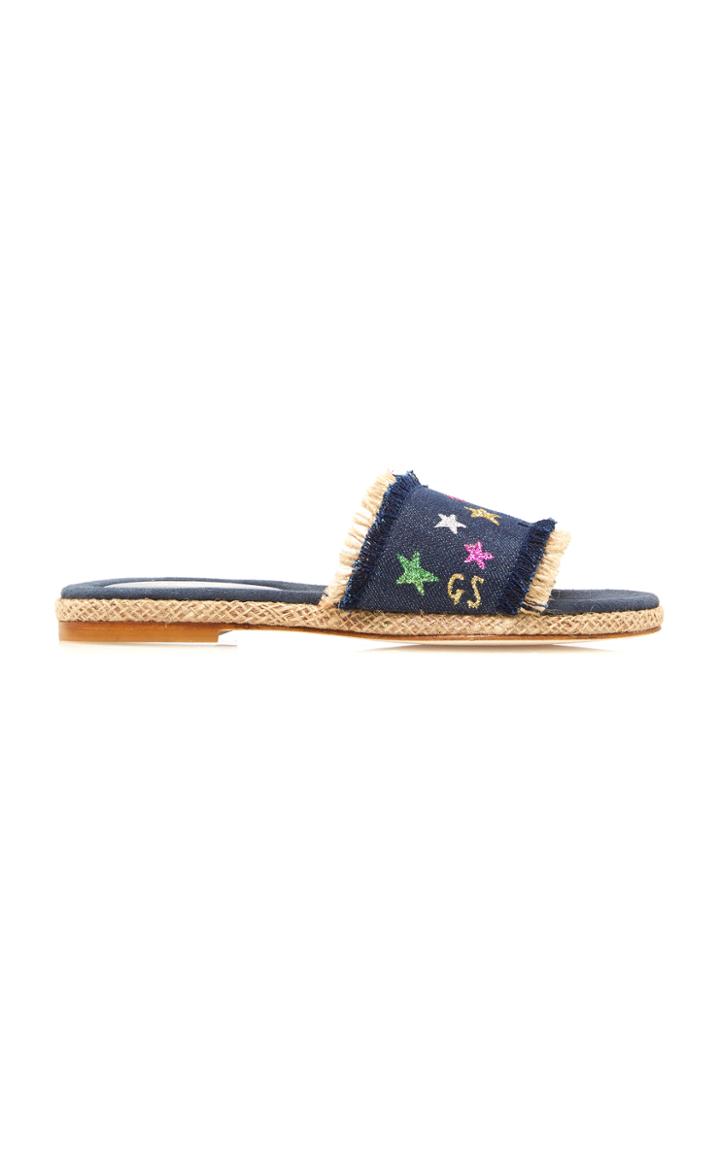 Rae Feather M'o Exclusive: Monogram Star Denim Slide