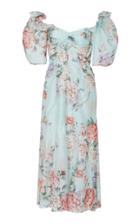 Alice Mccall Send Me A Postcard Floral Silk Midi Dress