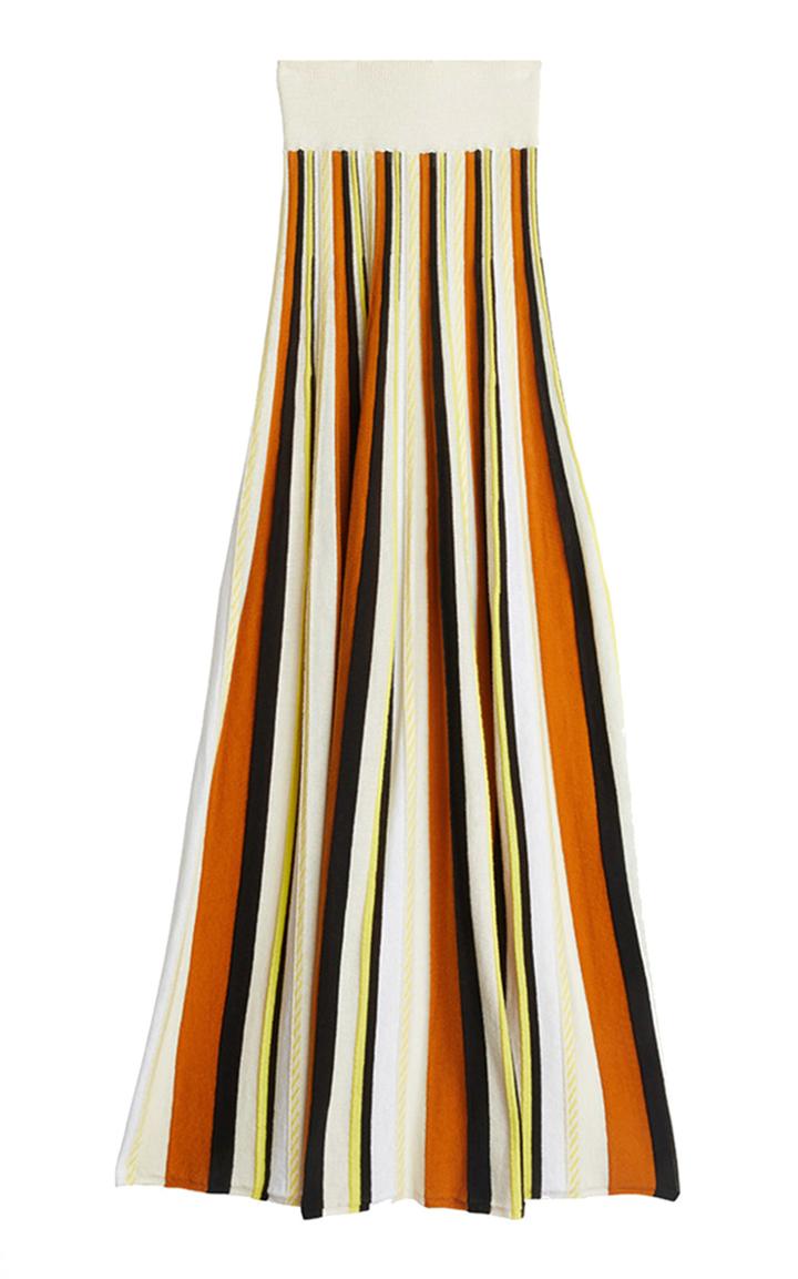 Moda Operandi Rodebjer Marika Striped Cotton-blend Knit Skirt