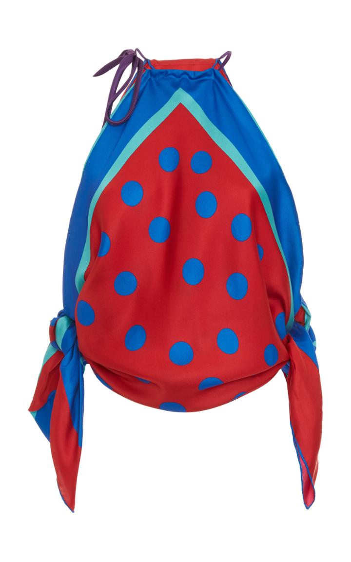 Moda Operandi Dolce & Gabbana Printed Twill Scarf Top Size: 38