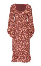 Staud Exclusive Lara Floral-print Crepe Dress