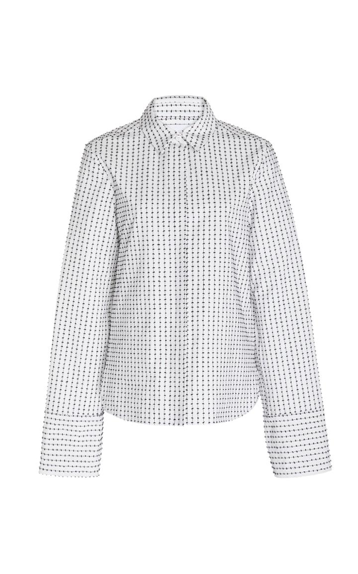 Noon By Noor Helen Cotton Blend Wide Cuff Shirt