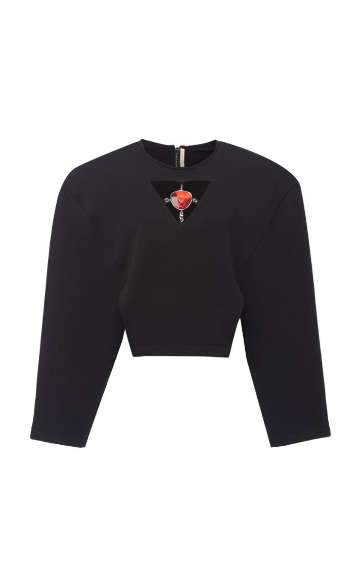 Christopher Kane Structured Cotton Gemstone Top