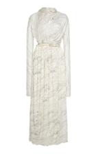 Moda Operandi Jil Sander Malani Printed Ruched Silk Dress Size: 34