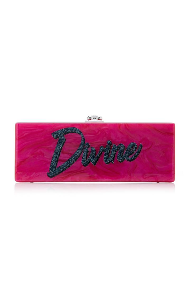 Edie Parker Divine Flavia Acrylic Clutch