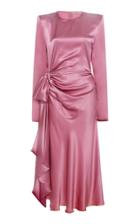 Alessandra Rich Long-sleeve Silk Dress