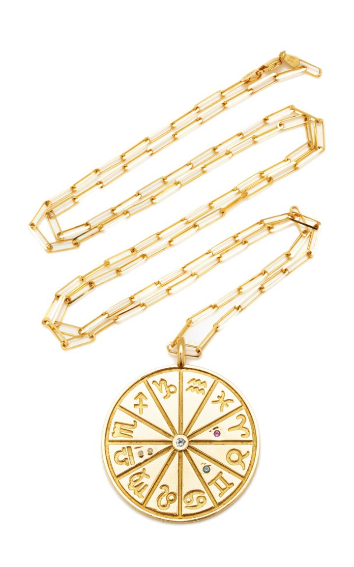 Moda Operandi Heritage Jewelry 18k Yellow Gold Max Zodiac Necklace