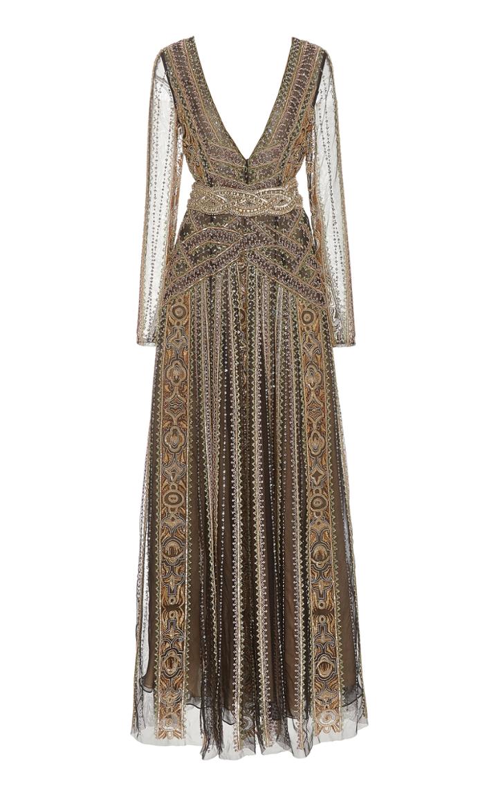 Moda Operandi Cucculelli Shaheen Bardot Multi Embellished Dress Size: 2