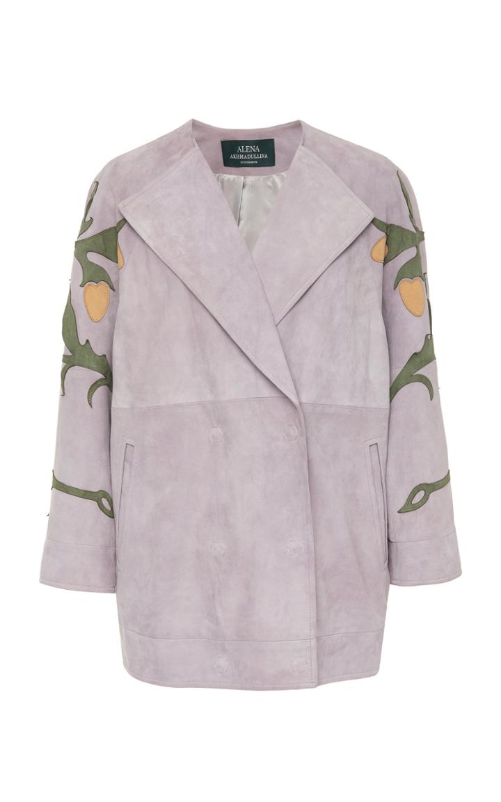 Alena Akhmadullina Wide Lapel Suede Jacket