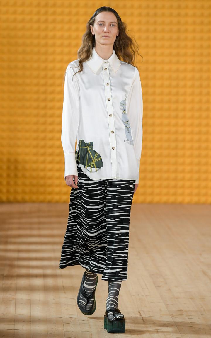Moda Operandi Stine Goya James Printed Satin Top