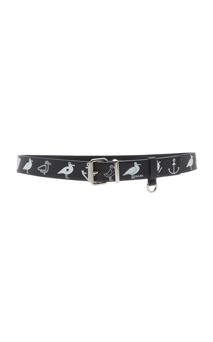 Prada Printed Leather Belt