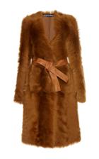 Rochas Belted Shearling Coat