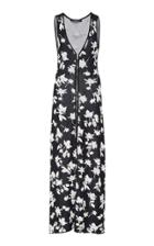 Derek Lam Floral Jacquard V-neck Knit Dress