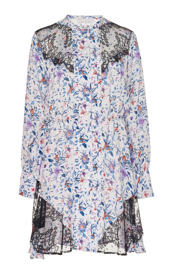 Fleur Du Mal Gathered Lace Insert Dress