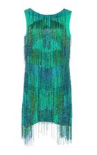 Semsem Embroidered Fringe Mini Dress