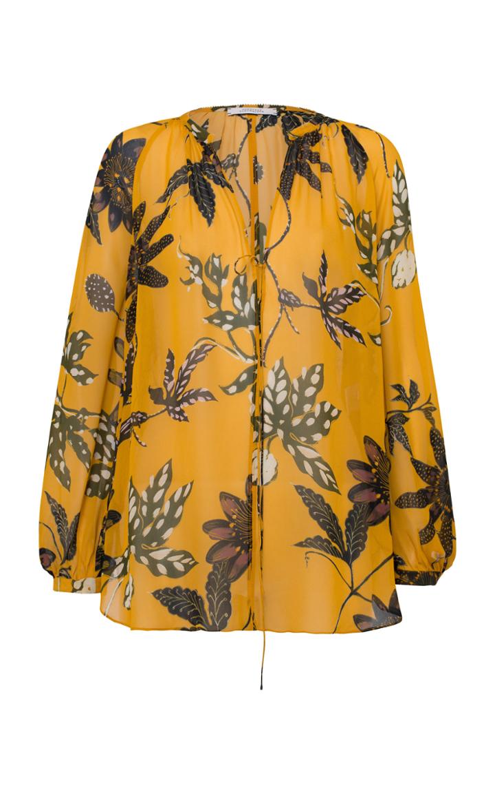 Moda Operandi Dorothee Schumacher Floral Transparencies Blouse Size: 0